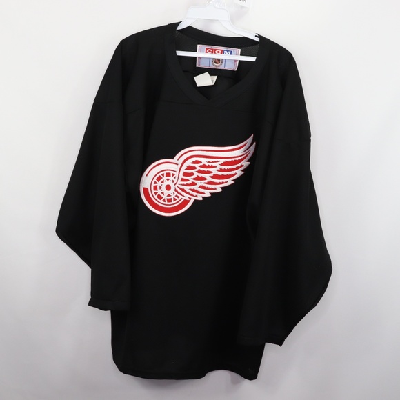 black red wings jersey